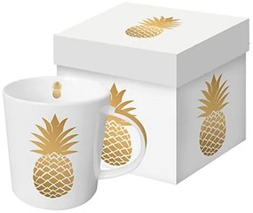 Porcelánbögre 0,35l dobozban,Golden Pineapple