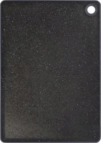 Konyhai vágódeszka élelmiszerekhez műanyag fekete 33x23 cm