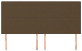 sötétbarna szövet fejtámla 160x5x118/128 cm