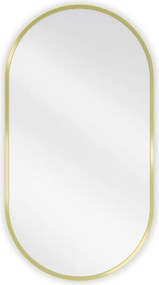 Mexen Loft ovális fürdőszobai tükör 75 x 40 cm, arany keret - 9851-075-040-000-50