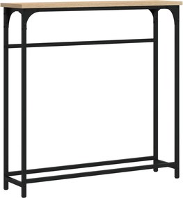 vidaXL sonoma tölgyfa konzolasztal 75 x 19,5 x 75 cm rétegelt fából