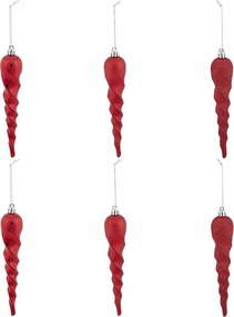 Dekoráció Csepp Karácsonyi Dekoráció Piros 6db