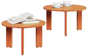 Dohányzóasztal 2 pcs Viaszbarna 47.5 x 47.5 x 27 cm