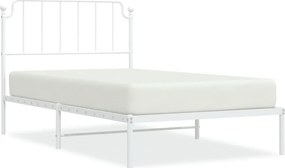 vidaXL fehér fém ágykeret fejtámlával 107x203 cm