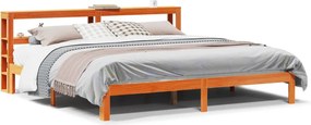 vidaXL viaszbarna tömör fenyőfa ágy matrac nélkül 180 x 200 cm