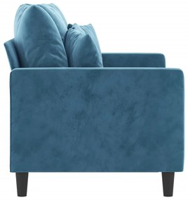 vidaXL kétszemélyes kék bársony kanapé 120 cm