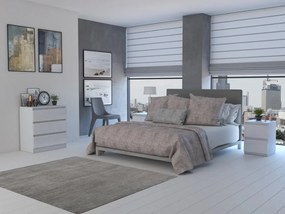 Thirassia M2 éjjeliszekrény, 30x40x30 cm, fényes fehér