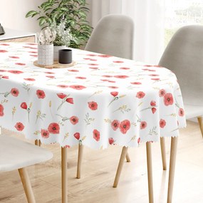 Goldea ovális teflonos terítő - pipacsok 120 x 160 cm