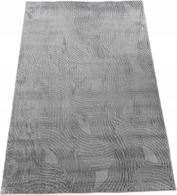 Modern plüss szőnyeg 120x170cm rövid puha sörtékkel,szürke szín