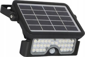 Napelemes Led lámpa Halogén fényvető Mozgásérzékelő 5W 4000K Fekete Kobi