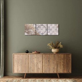 Kép - Téglafal (órával) (90x30 cm)