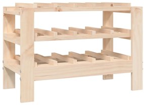 Tömör fenyőfa bortartó állvány 61,5 x 30 x 42 cm