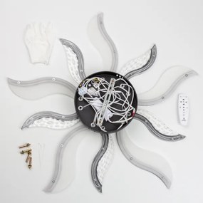 Brilagi - LED Dimmelhető felületre szerelhető csillár TWIST LED/65W/230V 3000-6500K fekete + távirányító