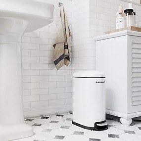 Fürdőszobai szemetes 10l, fehér