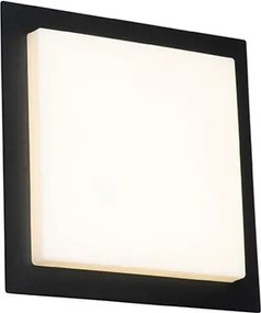 Modern mennyezeti lámpa fekete négyzet alakú LED-del IP44 - Lys