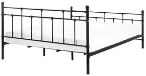 Franciaágy 180 cm LUXO (ágyráccsal) (fekete). 1007327