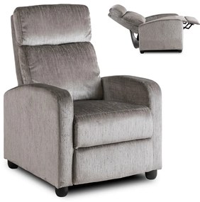 TV és Relaxfotel Szürke Bársony Kárpittal. DANNY