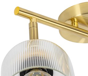 Mennyezeti spotlámpa arany üveggel 2-lámpás állítható - Laura