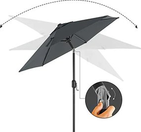 Kerti Napernyő  2,1 m, UPF 50+,  dönthető, talp Nélkül, szürke
