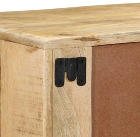 tömör nyers mangófa falra szerelhető TV-szekrény 100x32x25 cm