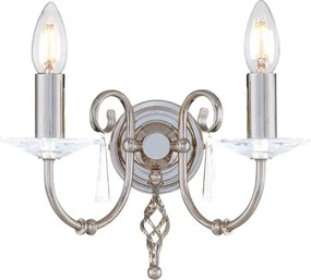 Elstead Lighting AEGEAN AG2-POL-NICKEL Fali lámpa 2x60W/E14