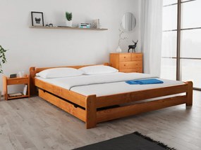 Emily ágy 180x200 cm, égerfa Ágyrács: Ágyrács nélkül, Matrac: Deluxe 10 cm matrac