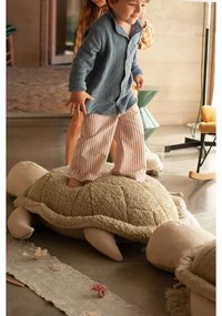 Zöld-krémszínű gyerek babzsákfotel Mrs. Turtle – Lorena Canals