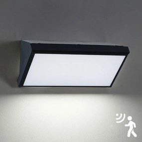 Brilagi - LED kültéri fali lámpa érzékelővel TRIANGLE LED/20W/230V fekete