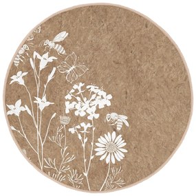 Világosbarna mosható-robotporszívóval tisztítható kerek szőnyeg ø 80 cm Comfort – Mila Home