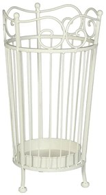 Kovácsoltvas esernyőtartó antikolt fehér