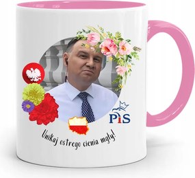 Andrzej Duda Pis Rózsaszín Elnöki Bögre fényképes nyomattal