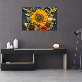 Kép - Őszi virágok (90x60 cm)