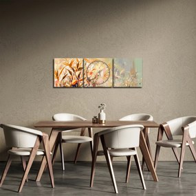Kép - Festett növények (órával) (90x30 cm)