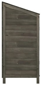 antracitszürke tömör fenyőfa kerti fészer 102 x 52 x 112 cm