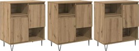 vidaXL Széf 3 pcs Artisan tölgy 60 x 35 x 70 cm