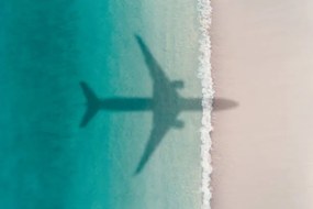 Művészeti fotózás Aerial shot showing an aircraft shadow, Abstract Aerial Art, (40 x 26.7 cm)