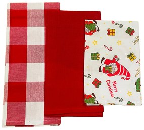 Konyharuhák karácsonyi Christmas piros 45x70cm 3db TiaHome