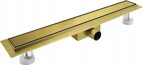 Sunrik Ereszcsatorna Zuhanyfolyóka 110 cm szűrővel és szifonnal Arany