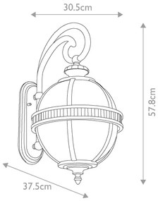 Kichler - Kültéri fali lámpa HALLERON 3xE14/60W/230V IP44