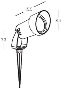 Zambelis E310 - Kültéri lámpa 1xGU10/7W/230V IP54