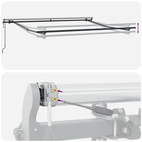 Automatikus behúzható napellenző narancs és barna színben, 300x250 cm