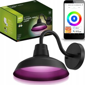 Kerti fali lámpa Led Kültéri lámpatest Tuya Bluetooth 4W Rgb Cct