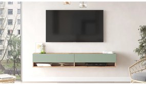 TV asztal/Szekrény France 9 (atlanti fenyő + zöld) . 1102152