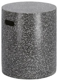 Fekete beton tárolóasztal, ⌀ 35 cm - Kave Home