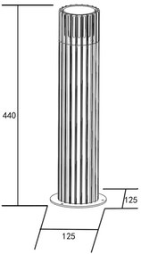 KUUSAMO kültéri lámpa 1xE27/20W/230V 44 cm IP54 antracit