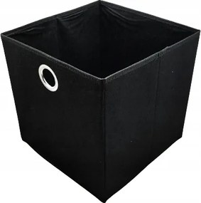 Összecsukható Textil Tároló Doboz 31x31x31cm Fekete Rendszerező