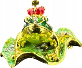 Figura Szobor Béka Szobor Levél Doboz Fabergé stílus P23090C