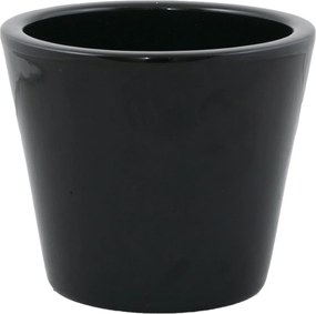 Sofia kerámia virágtartó, fekete átm. 14cm