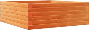 vidaXL viaszbarna tömör fenyőfa kerti virágláda 70 x 70 x 23 cm