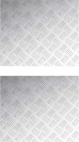 vidaXL Lépcsőfok Négyszögletes 2 pcs Ezüst 60 x 50 cm Alumínium